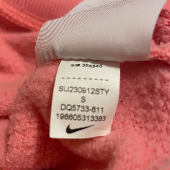 GUC Nike Phoenix oversized crewneck in Pink Coral Chalk and Sail. Size small - Picture 13 of 13